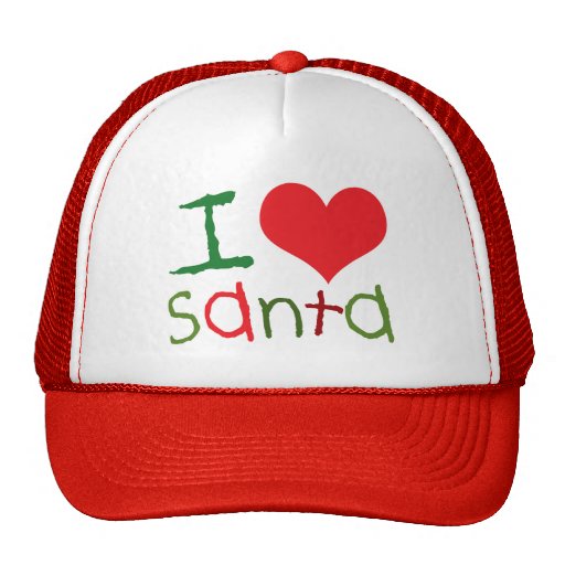 Kids I Love Santa Trucker Hat
