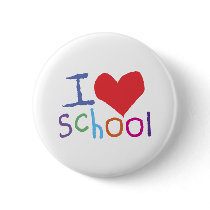 Kids I Love School buttons
