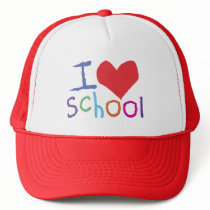 Kids I Love School hats