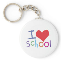 Kids I Love School keychains