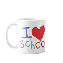 Kids I Love School mugs
