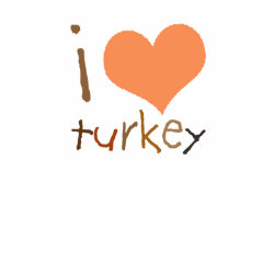 Kids I Love Turkey Kids Ladies Long Sleeve Tee shirt