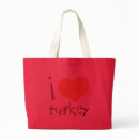 Kids I Love Turkey Kids Tote Bag