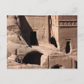 Kids in Petra Postcard postcard