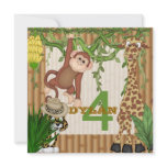 Kids Jungle Safari Birthday  Invitation Template