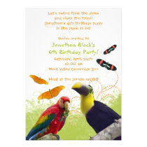 Kid's Kids Zoo Animals Birthday Party Invitation