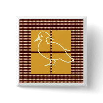 KIDS Love Birds - Rainbow Rounds n Squares Pinback Button