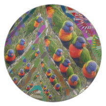KIDS love Parrots Dinner Plates