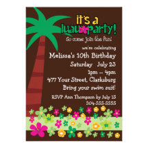Kids Luau Announcements