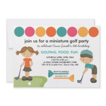 Kids' Miniature Golf Birthday Party Invitations