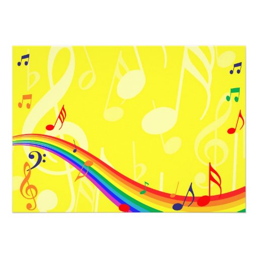 Kids Music / Singing / Karaoke Colorful Invitation
