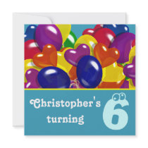 Kids party balloons any age personalized announcement