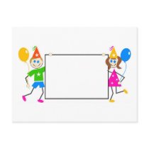 Kids Party Sign Postcard