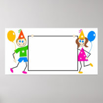 Kids Party Sign Posters
