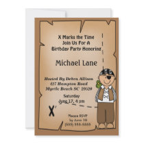 Kids Pirate  Birthday Invitation