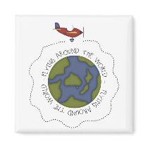Kids Plane Design magnets