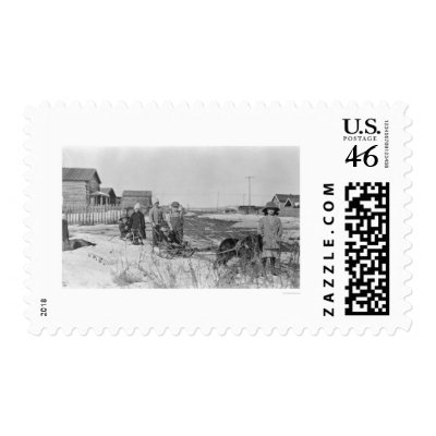 Kids Play in Nome, Alaska 1914 Stamp by lc_alaska
