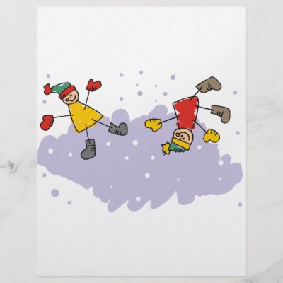 Kids Playing In The Snow letterhead