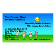 Kids Playing Outdoors on a Sunny Day Appointment Business Cards