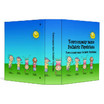 Kids Playing Outdoors on a Sunny Day Vinyl Binder