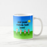 Kids Playing Outdoors on a Sunny Day mugs