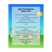 Kids Playing Outdoors on a Sunny Day Full Color Flyer