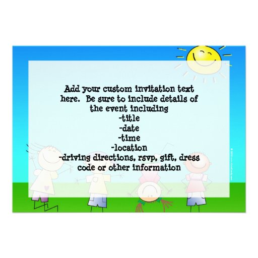 Kids Playing Outdoors on a Sunny Day Invite