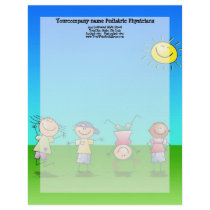 Kids Playing Outdoors on a Sunny Day Letterhead Template
