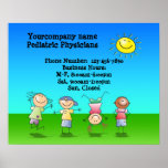 Kids Playing Outdoors on a Sunny Day Sign posters