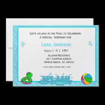 Kids Pool Party Invitations