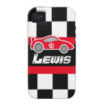 Kids racing red sports car named iphone case Case-Mate iPhone 4 case