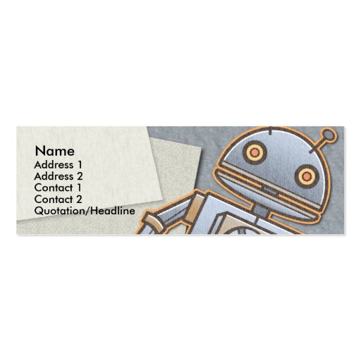 Kids Retro Rocket Skinny Profile Cards Business Cards