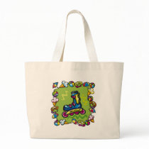 Kids Roller Blading Tote Bag