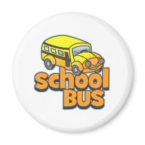 Kids School Bus magnets by teachertees Kids School Bus magnets