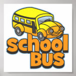 Kids School Bus Poster