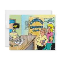 Kids see robot teacher in computer class invitations by computer_tech_gifts Kids see robot teacher in computer class invitations