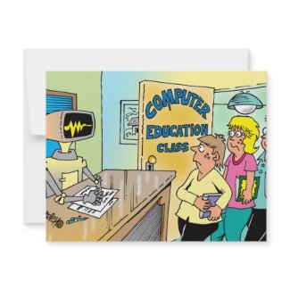 Kids see robot teacher in computer class invitation