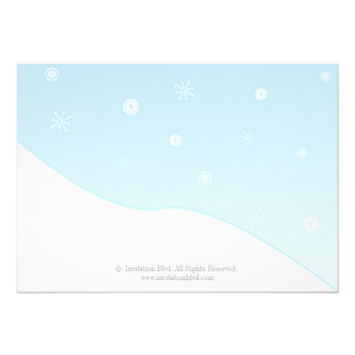 Kids Sledding and Snow Games Winter Birthday Party Personalized Invites