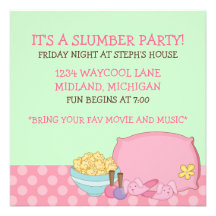 Kids Slumber Party Invitations