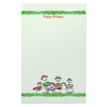 Kids Snow People Christmas stationery