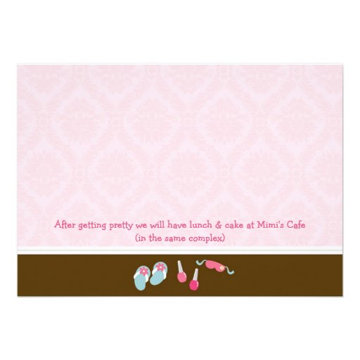 Kids Spa Party Personalized Announcements