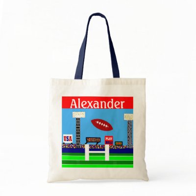 Kids Sport Bags on Kids Sport Football Cartoon Back To School Gym Bag From Zazzle Com