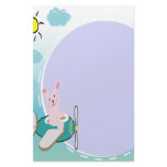 Kid's Stationery with Bunny Cartoon