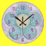 Kids Textured Flower wall clocks