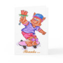 Kids Thank You Card - Skate Boarder card
