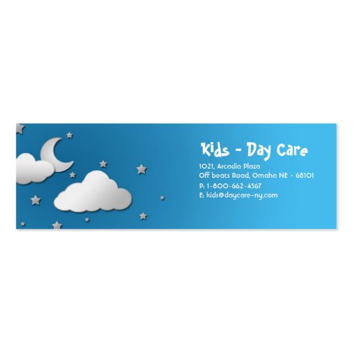 Kids themed business card