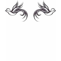 kids, tribal swallows front and back. t-shirts