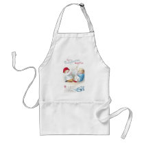 Kids Tug on Giant Wishbone Vintage Thanksgiving Apron
