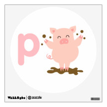 Kids Wall Art - Animals - Pig Wall Stickers