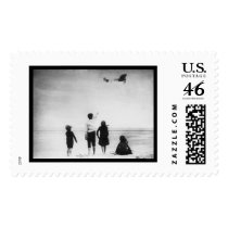 Kids Watching Louis Bleriot's Airplane 1919 postage by lc_vintagephotos Kids Watching Louis Bleriot's Airplane 1919 postage